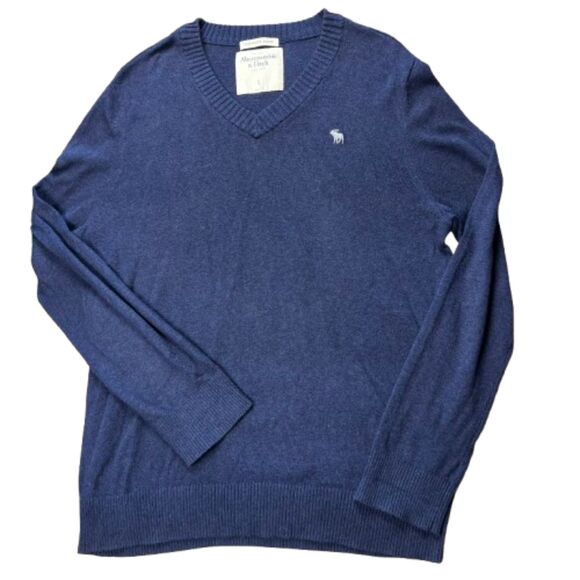 Abercrombie & Fitch Men's Cashmere Blend V-Neck Long Sleeve Size L - Picture 1 of 4
